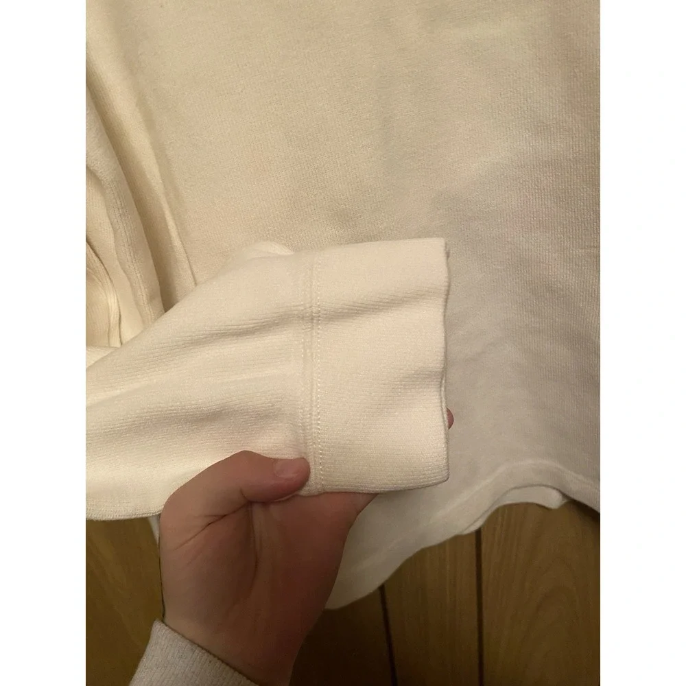 Polo Ralph Lauren Estate-Rib Quarter-Zip Pullover Men's XL Cream Flesh Pony Prep